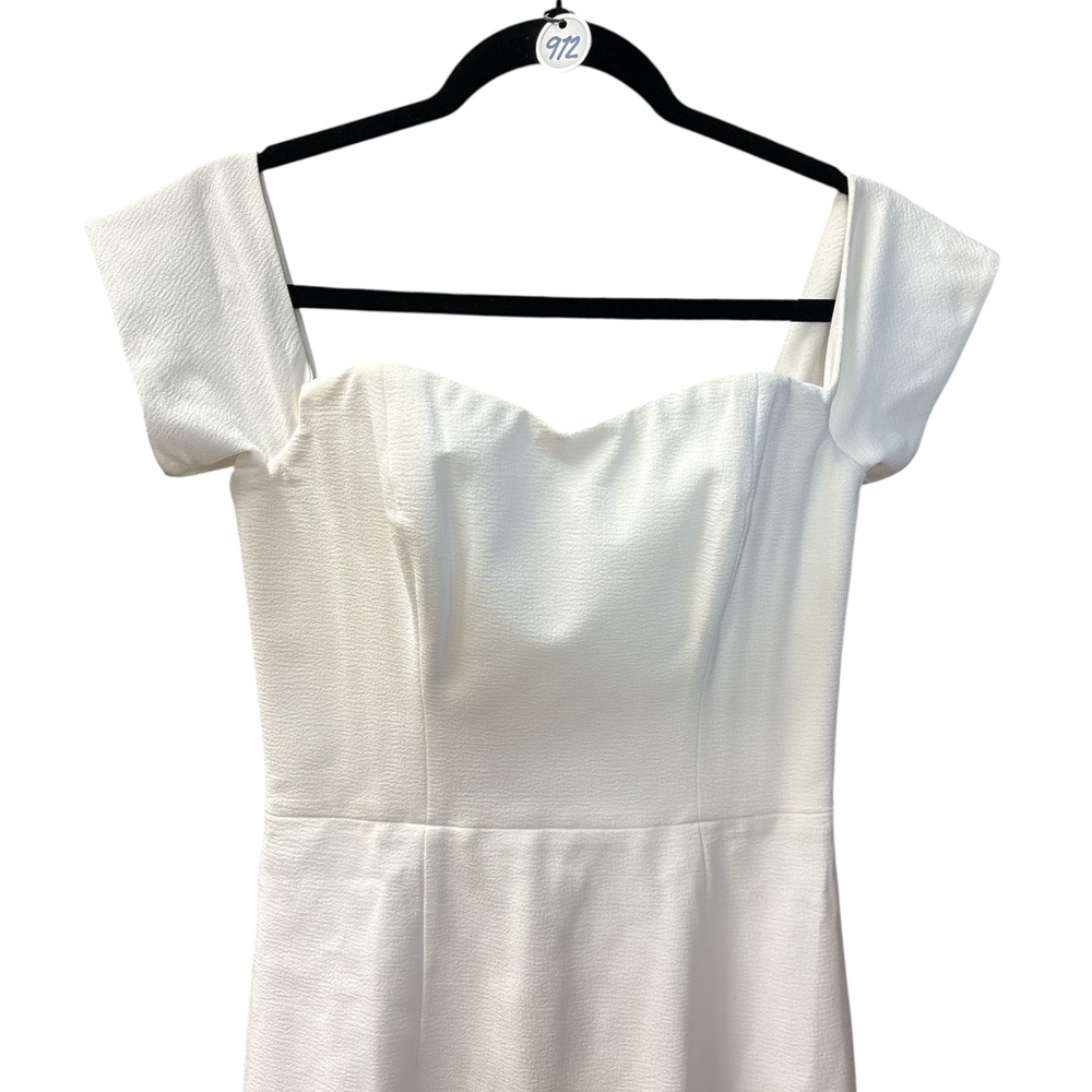 NWT Dress the Population Bailey Off Shoulder Bodycon Midi Dress White Size S - Picture 7 of 9